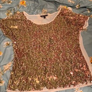 Sequin gold shirt